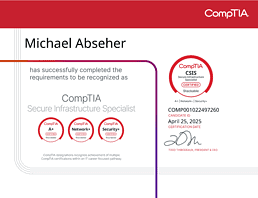 Zertifikat CompTIA CSIS von Michael Abseher